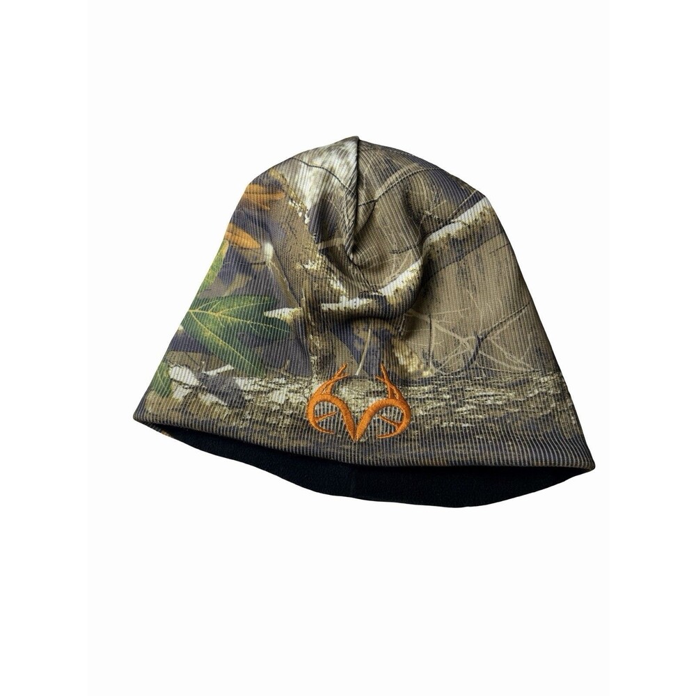 Realtree Camo Beanie Hat Fleece Reversible Hunting Camping Fishing One Size